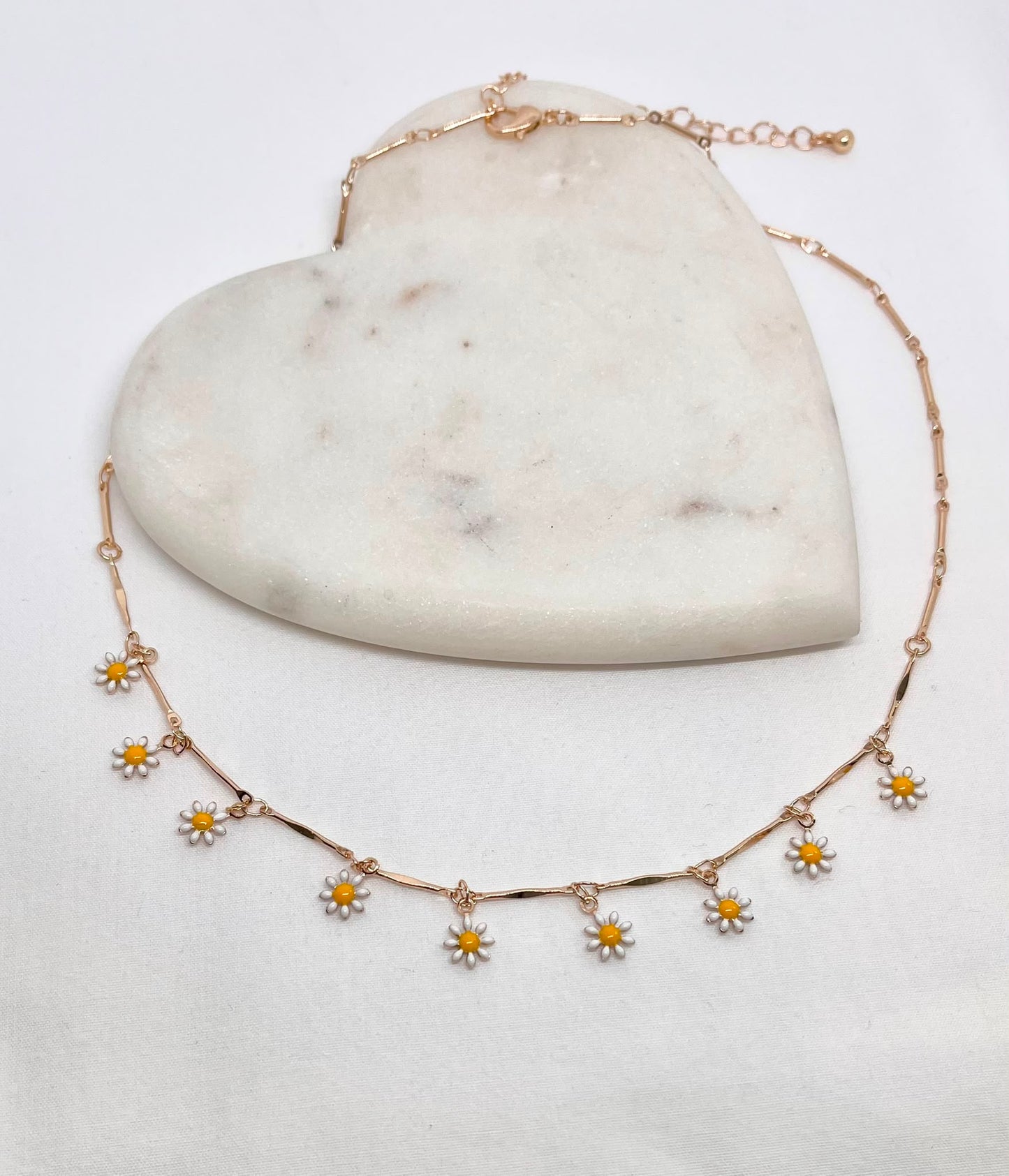 Daisy Drop Charm Necklace