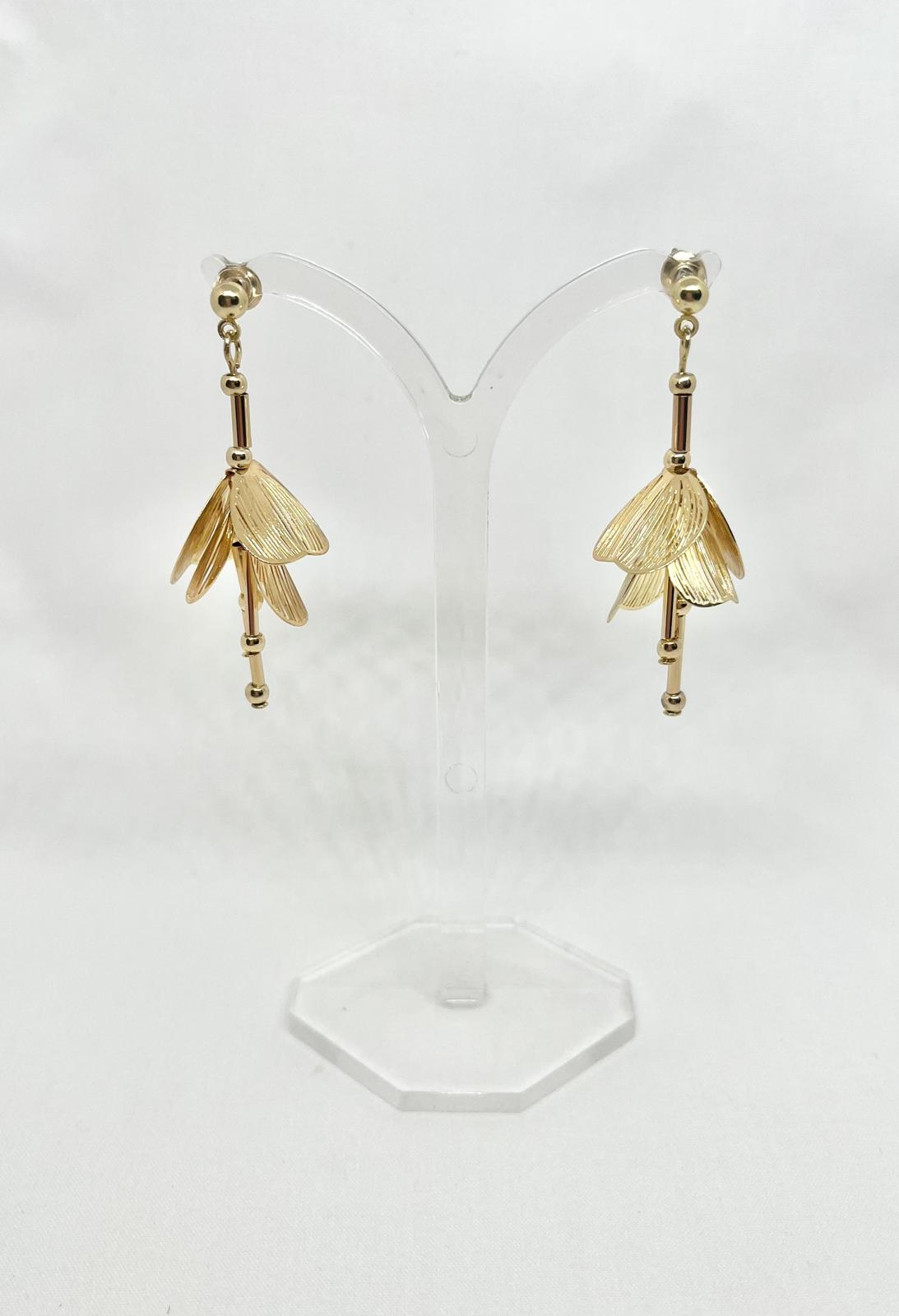 Golden Bell Drop Earrings