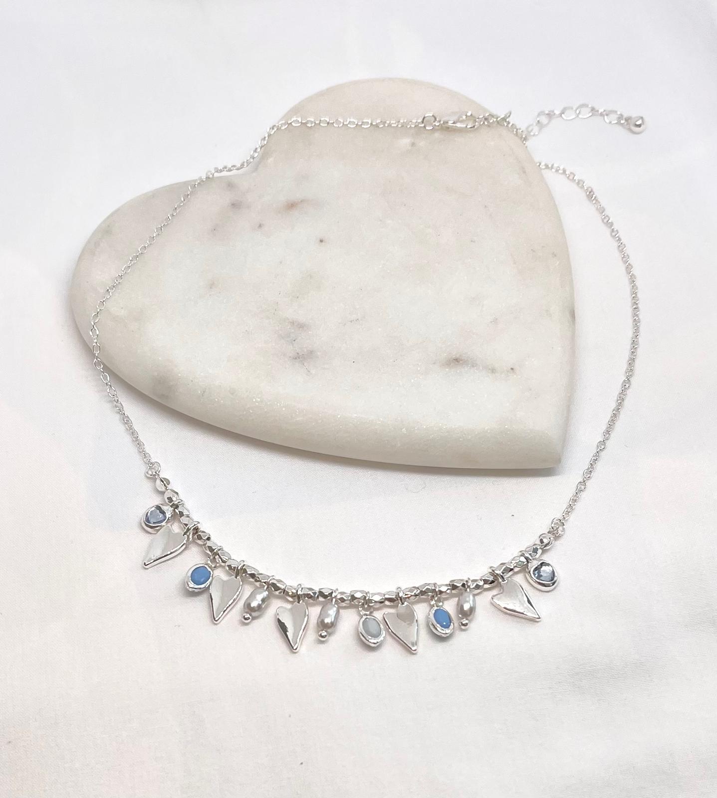 Heart Charm Drop Necklace