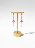 Gold Floral Bell Drop Earrings