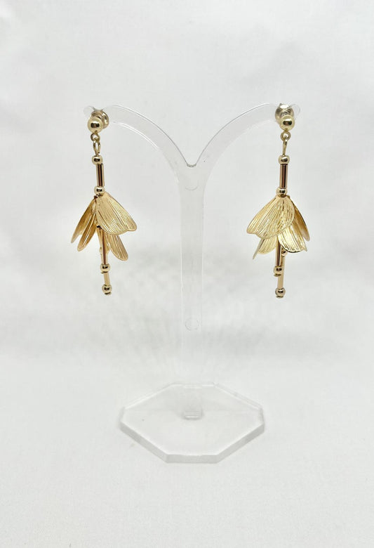 Golden Bell Drop Earrings