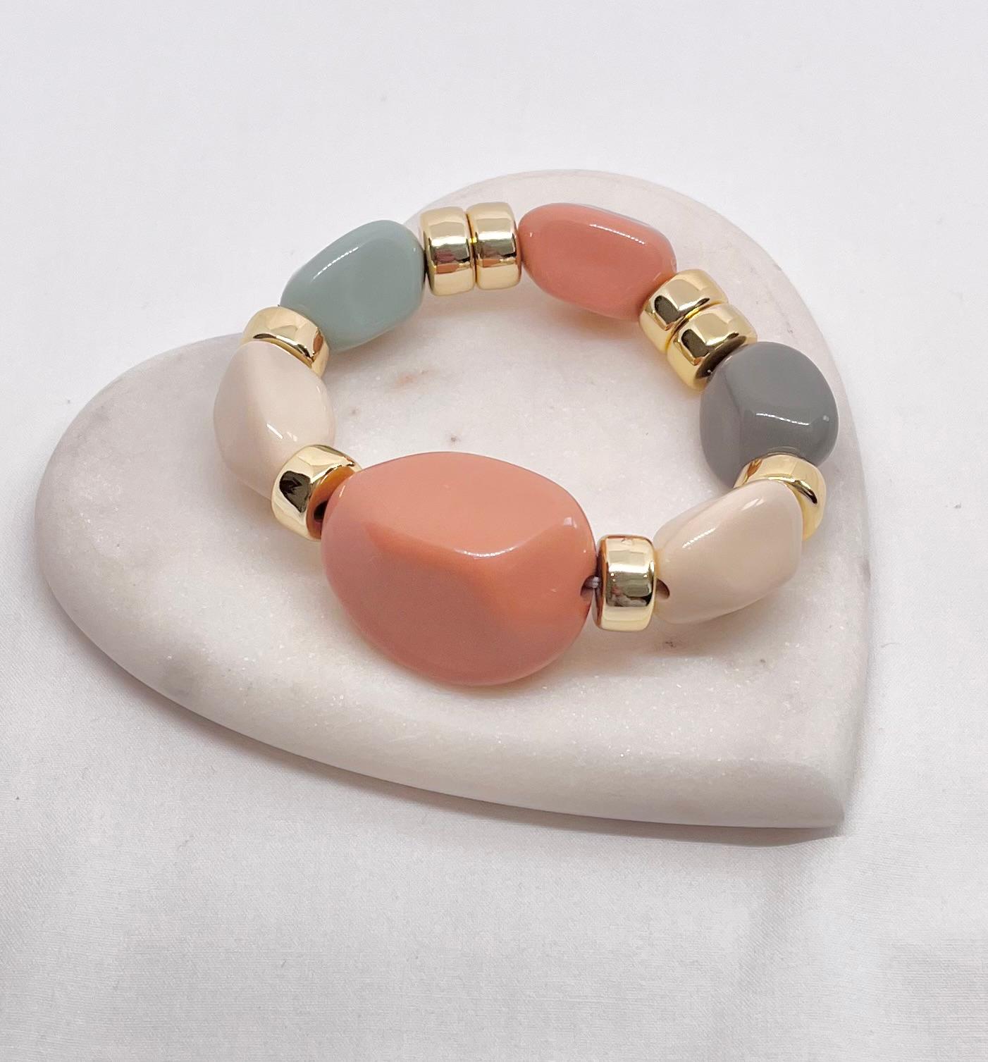 Pastel Pebble Stretch Bracelet