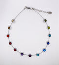 Rainbow Bezel Strand Necklace