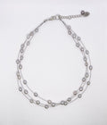 Silver Triple Strand Freshwater Rice Pearl Necklace (Copy)
