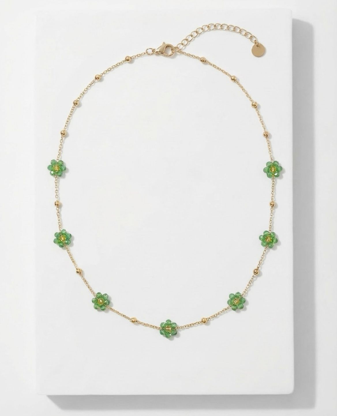 The Emerald Blossom Bead Necklace