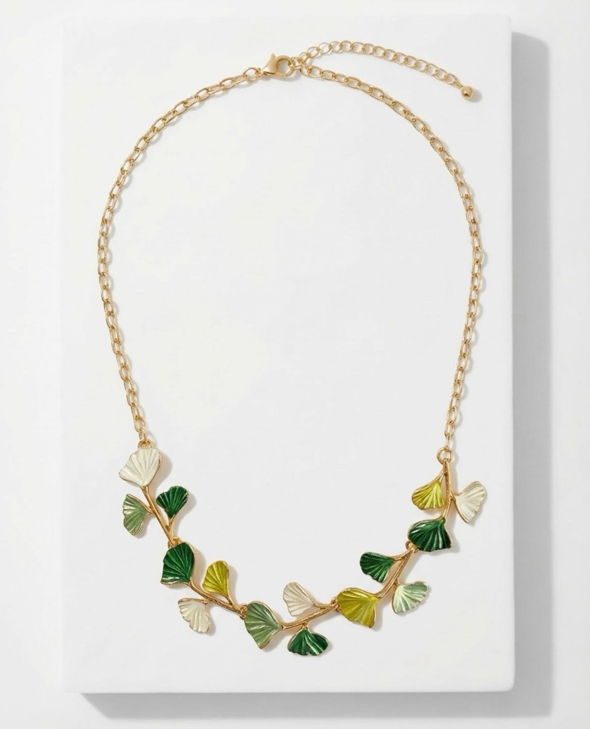 The Emerald Leaf Cascade Necklace