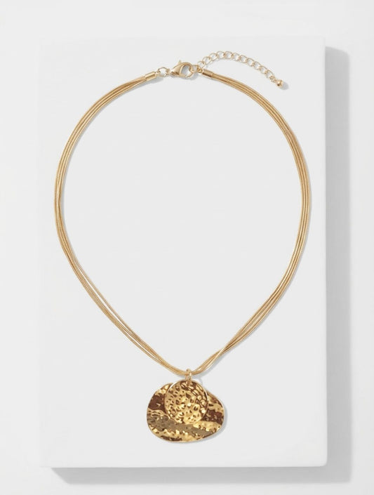 The Hammered Gold Eclipse Necklace
