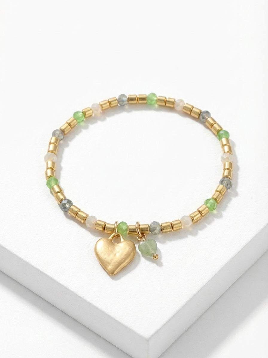 The Jade Heart Charm Bracelet
