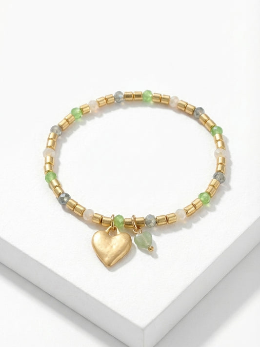 The Jade Heart Charm Bracelet