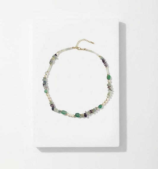 The Jade & Amethyst Bead Necklace