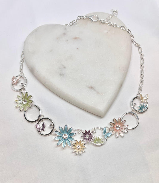 The Pastel Secret Garden Floral Necklace