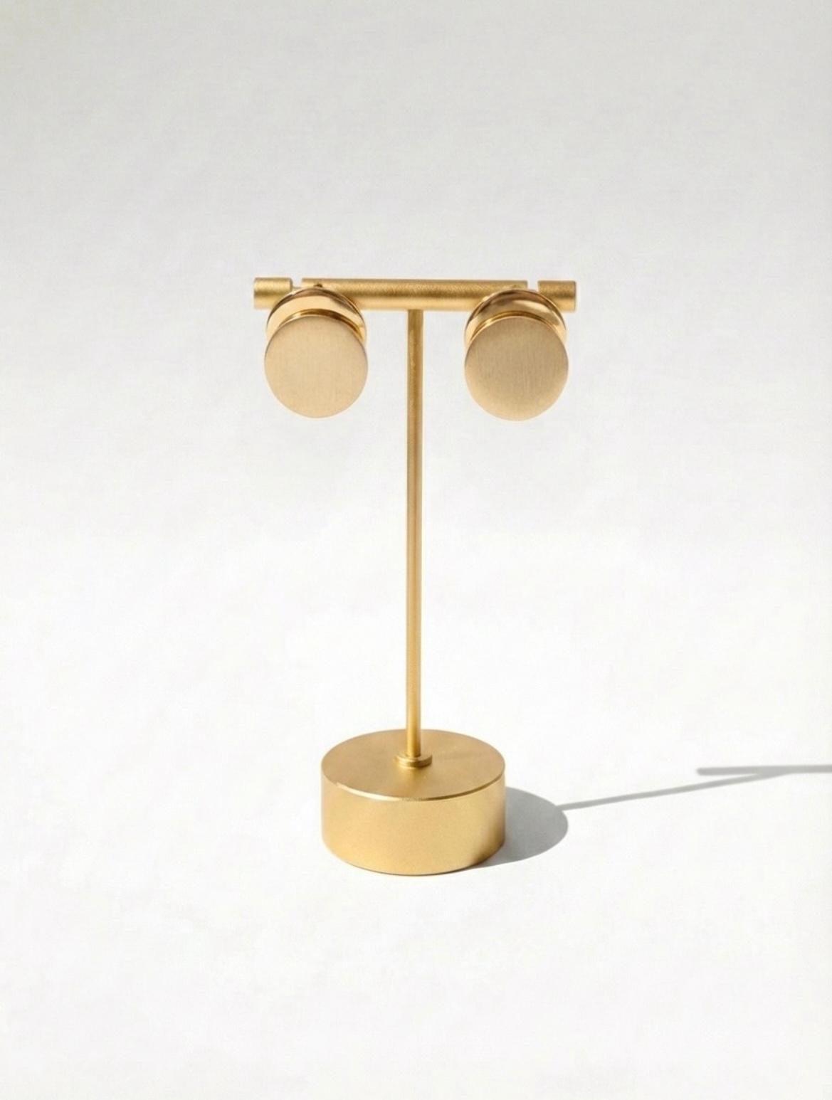 The Satin Disc Stud Earrings