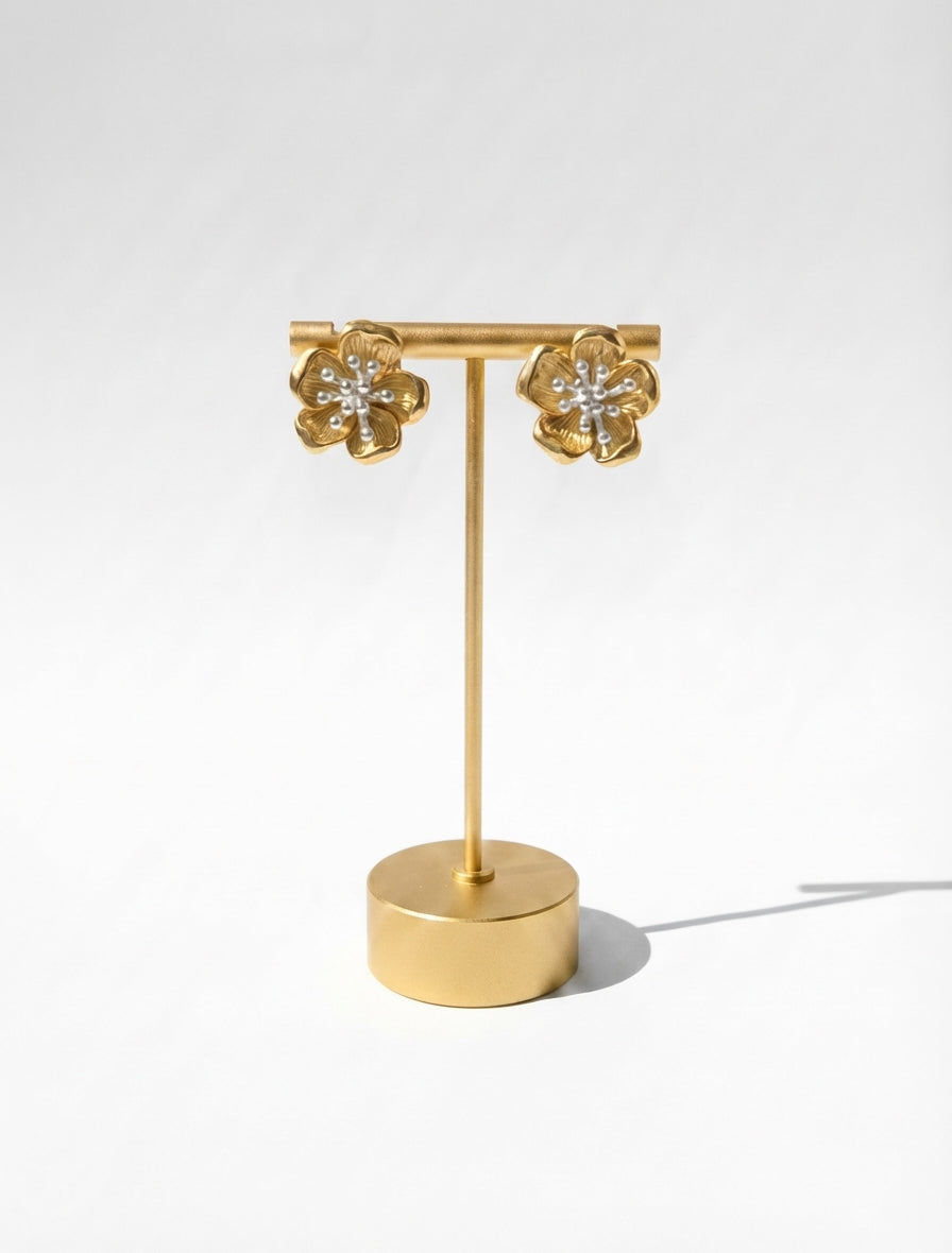 The Sunburst Floral Earrings