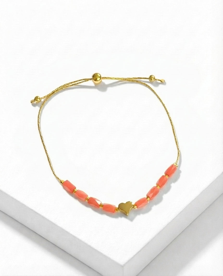 The Sweetheart Coral Bead Bracelet